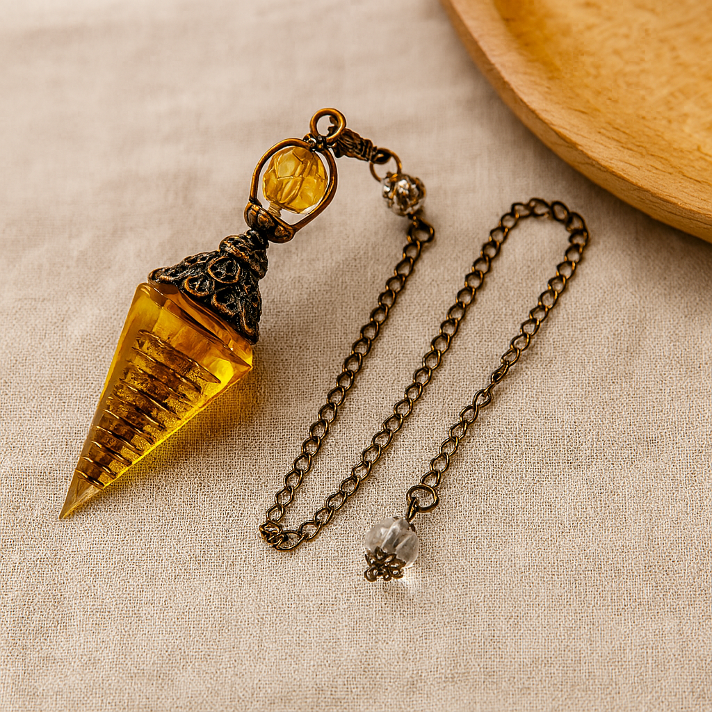 Pendule en citrine "Sélène"