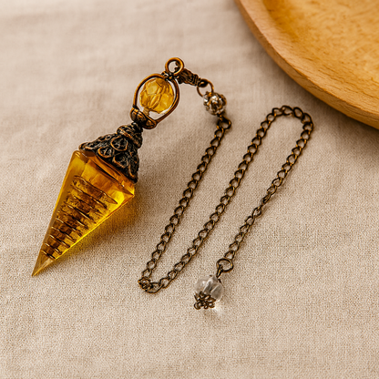 Pendule en citrine "Sélène"